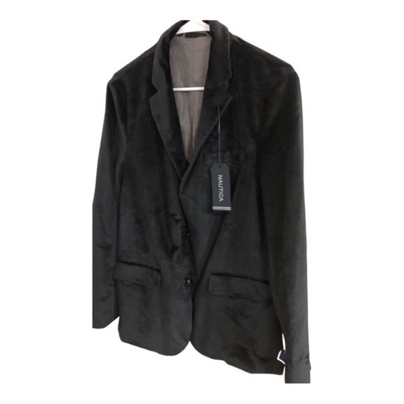 Nautica Black Velvet single breasted Men’s blazer jacket size small new - Picture 12 of 14